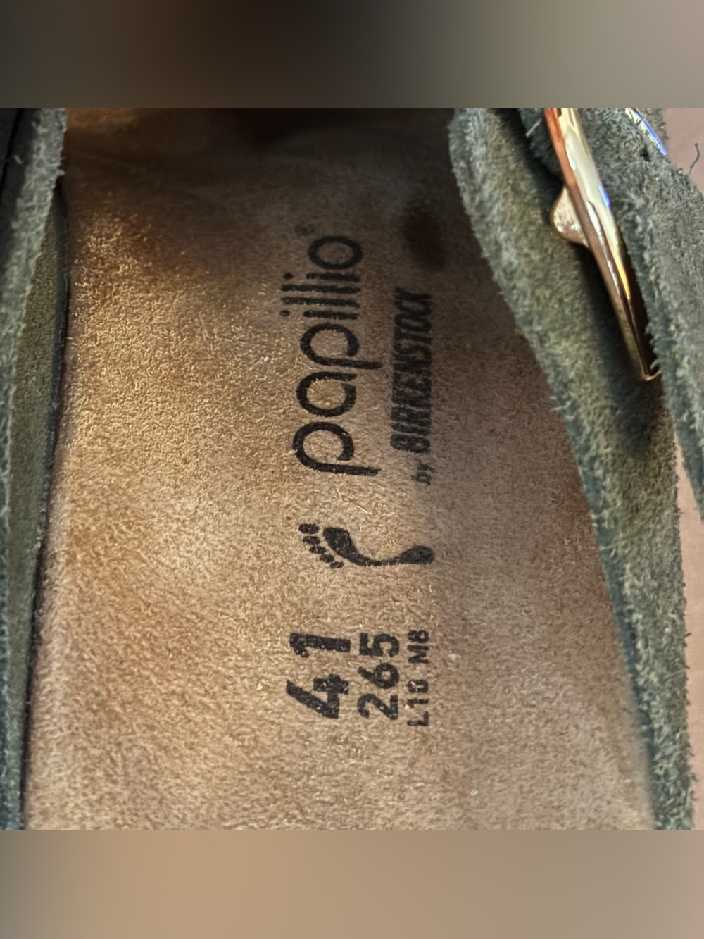 Papillio by Birkenstock Fanny Platform Clogs Forest Green Suede Size 41 US 10 - Picture 5 of 10